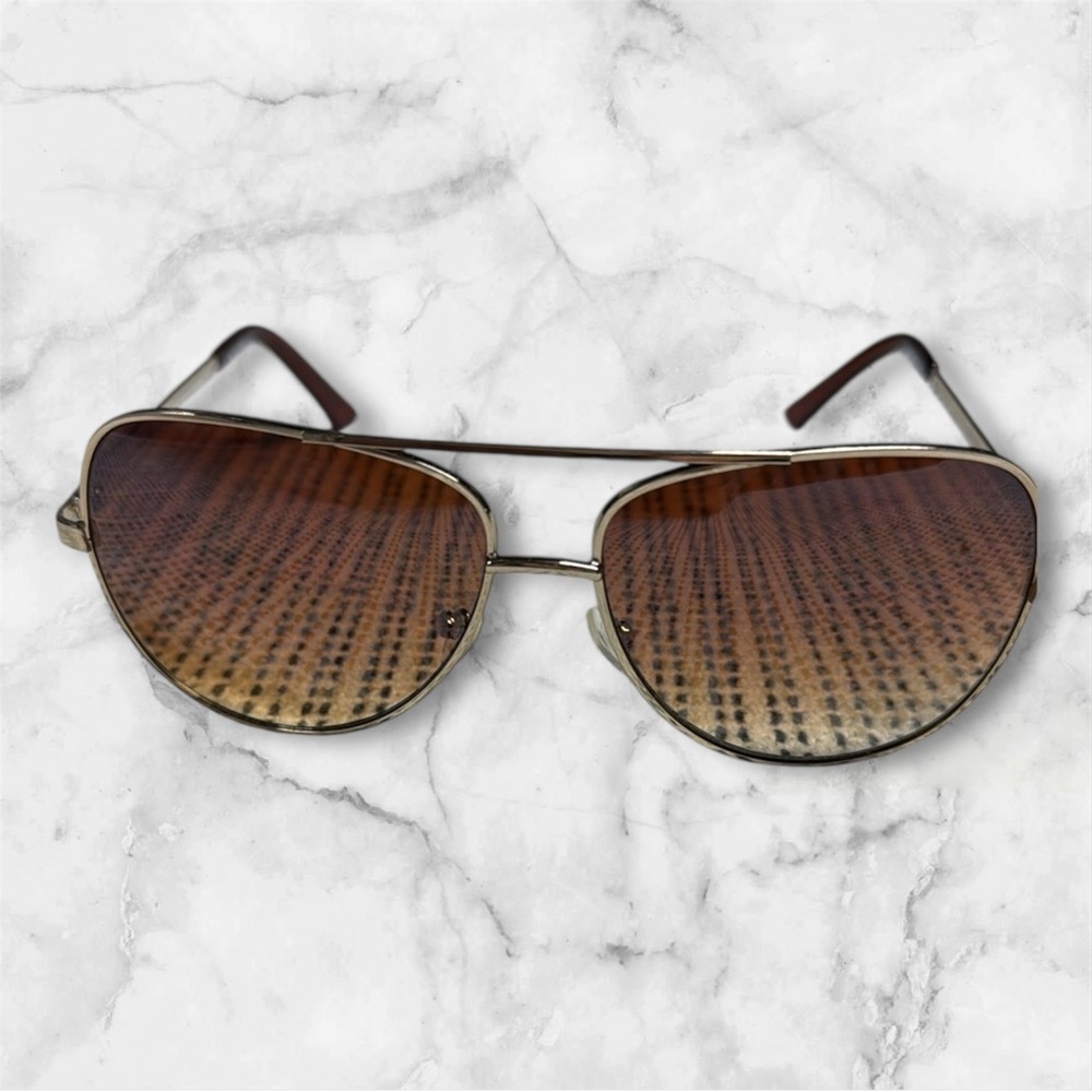 American Eagle Outfitters gold Frame Stylish Brown Aviator Sunglasses
